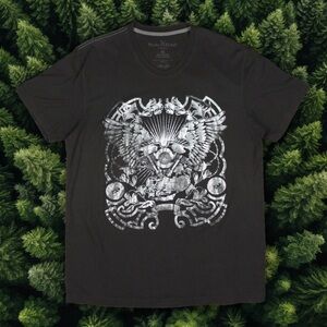 MARC ECKO CUT AND SEW T-SHIRT SILVER SKULLS WINGS MOTOR